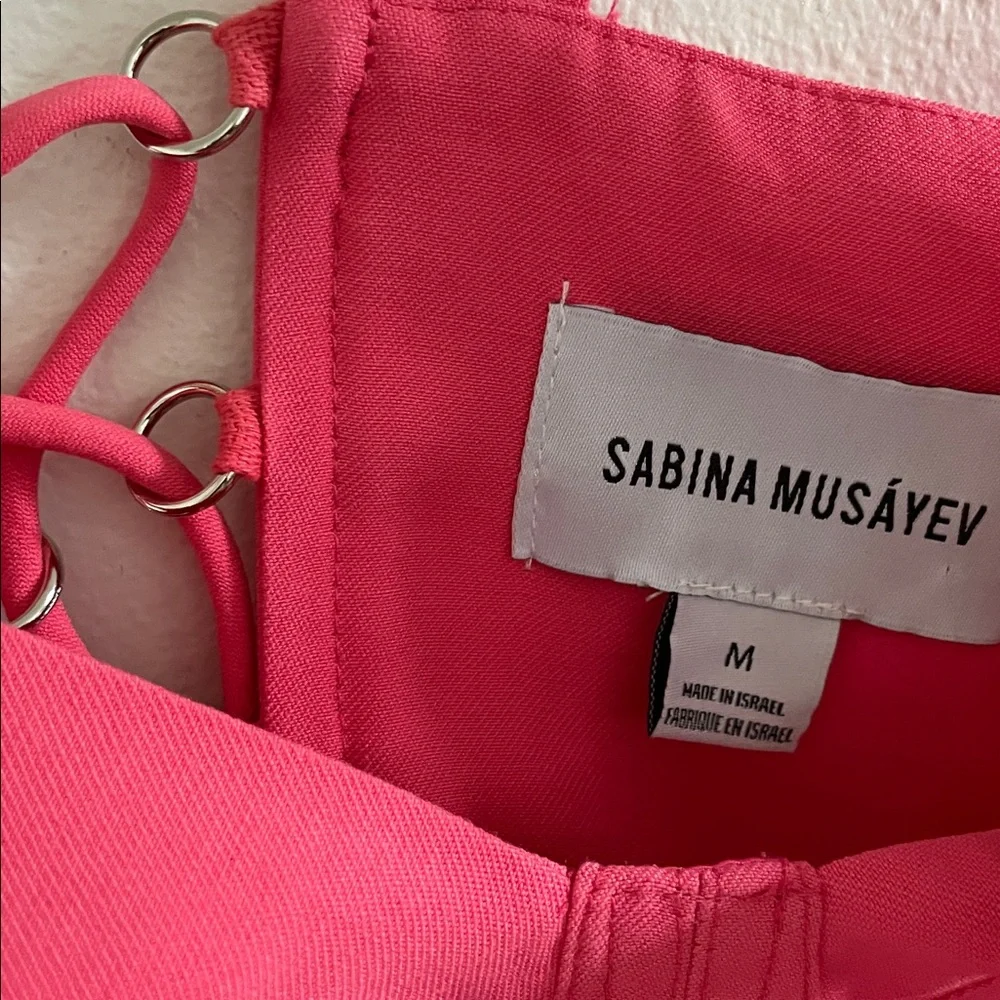Sabina Musayev Isla Top Lucille Skirt Set Medium Midi Two Piece Hibiscus Pink - Picture 6 of 14